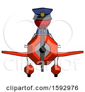 Poster, Art Print Of Red Police Man In Geebee Stunt Plane Front View