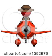 Poster, Art Print Of Red Detective Man In Geebee Stunt Plane Front View