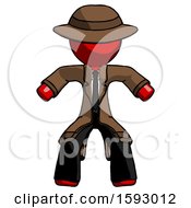 Red Detective Male Sumo Wrestling Power Pose