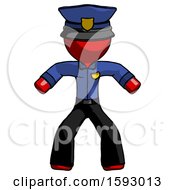 Poster, Art Print Of Red Police Male Sumo Wrestling Power Pose