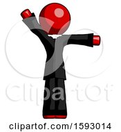 Poster, Art Print Of Red Clergy Man Directing Traffic Right