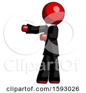 Poster, Art Print Of Red Clergy Man Presenting Something To His Right