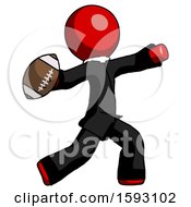 Poster, Art Print Of Red Clergy Man Throwing Football