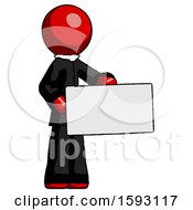 Poster, Art Print Of Red Clergy Man Presenting Large Envelope