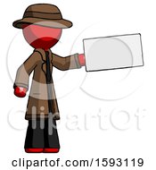 Poster, Art Print Of Red Detective Man Holding Large Envelope