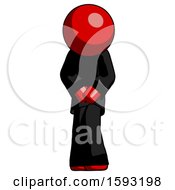 Poster, Art Print Of Red Clergy Bending Over Hurt Or Nautious