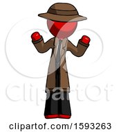 Poster, Art Print Of Red Detective Man Shrugging Confused