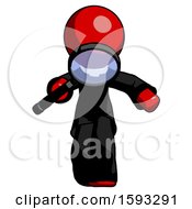 Poster, Art Print Of Red Clergy Man Looking Down Through Magnifying Glass