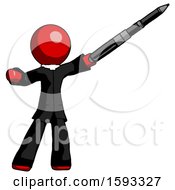 Poster, Art Print Of Red Clergy Man Demonstrating That Indeed The Pen Is Mightier