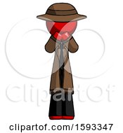 Poster, Art Print Of Red Detective Man Laugh Giggle Or Gasp Pose
