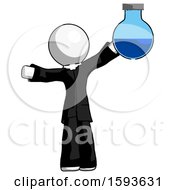 Poster, Art Print Of White Clergy Man Holding Large Round Flask Or Beaker