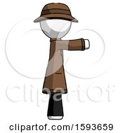 Poster, Art Print Of White Detective Man Pointing Right