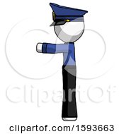 Poster, Art Print Of White Police Man Pointing Left