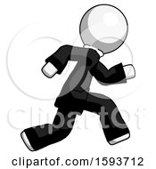 Poster, Art Print Of White Clergy Man Running Fast Right