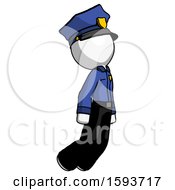 Poster, Art Print Of White Police Man Floating Through Air Right