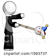 Poster, Art Print Of White Clergy Man Holding Jesterstaff - I Dub Thee Foolish Concept