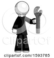 Poster, Art Print Of White Clergy Man Holding Wrench Ready To Repair Or Work