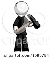 Poster, Art Print Of White Clergy Man Holding Hammer Ready To Work