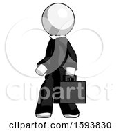 Poster, Art Print Of White Clergy Man Walking With Briefcase To The Left