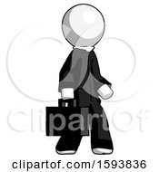Poster, Art Print Of White Clergy Man Walking With Briefcase To The Right
