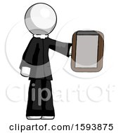 Poster, Art Print Of White Clergy Man Showing Clipboard To Viewer