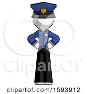 Poster, Art Print Of White Police Man Hands On Hips