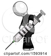 Poster, Art Print Of White Clergy Man Using Syringe Giving Injection
