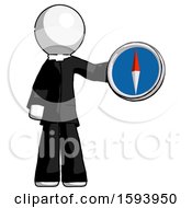Poster, Art Print Of White Clergy Man Holding A Large Compass