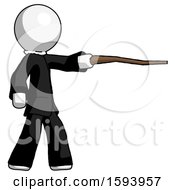 Poster, Art Print Of White Clergy Man Pointing With Hiking Stick