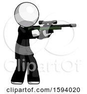 Poster, Art Print Of White Clergy Man Shooting Sniper Rifle