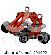 White Clergy Man Riding Sports Buggy Side Top Angle View