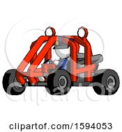 Poster, Art Print Of White Police Man Riding Sports Buggy Side Angle View