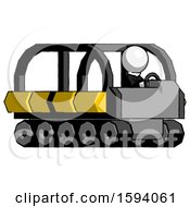 Poster, Art Print Of White Clergy Man Driving Amphibious Tracked Vehicle Side Angle View