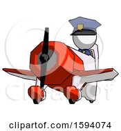 Poster, Art Print Of White Police Man Flying In Geebee Stunt Plane Viewed From Below