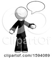 Poster, Art Print Of White Clergy Man With Word Bubble Talking Chat Icon