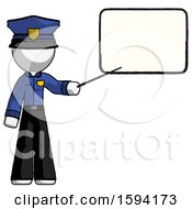 Poster, Art Print Of White Police Man Giving Presentation In Front Of Dry-Erase Board