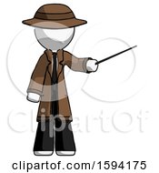 Poster, Art Print Of White Detective Man Teacher Or Conductor With Stick Or Baton Directing