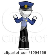 Poster, Art Print Of White Police Man Shrugging Confused