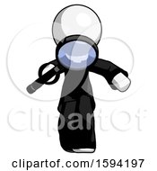 Poster, Art Print Of White Clergy Man Looking Down Through Magnifying Glass