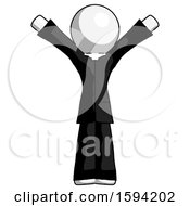 Poster, Art Print Of White Clergy Man With Arms Out Joyfully