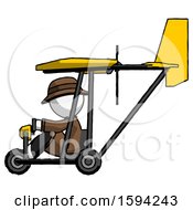 Poster, Art Print Of White Detective Man In Ultralight Aircraft Side View