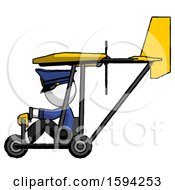 Poster, Art Print Of White Police Man In Ultralight Aircraft Side View