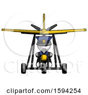 Poster, Art Print Of White Police Man In Ultralight Aircraft Front View
