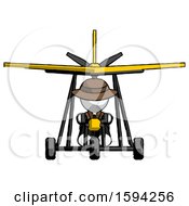 Poster, Art Print Of White Detective Man In Ultralight Aircraft Front View