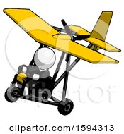 Poster, Art Print Of White Clergy Man In Ultralight Aircraft Top Side View