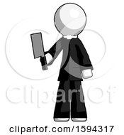 White Clergy Man Holding Meat Cleaver