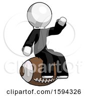 Poster, Art Print Of White Clergy Man Sitting On Giant Football