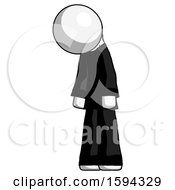 Poster, Art Print Of White Clergy Man Depressed With Head Down Turned Left