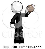 Poster, Art Print Of White Clergy Man Holding Football Up