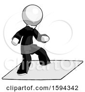 Poster, Art Print Of White Clergy Man On Postage Envelope Surfing